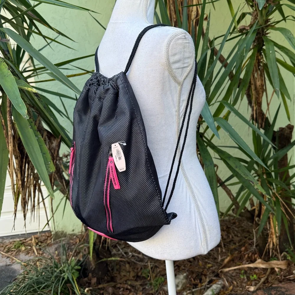 Gray Silver Black Gym Backpack